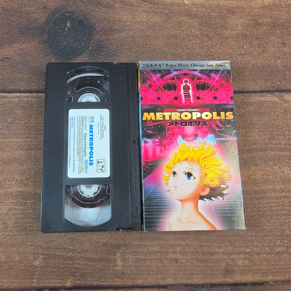 Columbia TriStar Metropolis VHS Anime N/A Multicolor Good Osamu Tezuka Dubbed